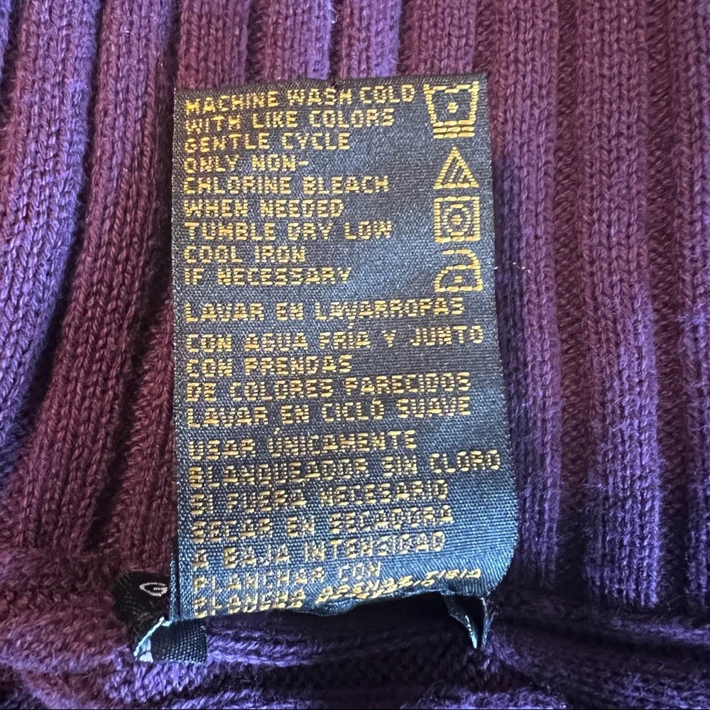 Grace Elements Purple Ribbed Cocoon Cardigan -L - image 6